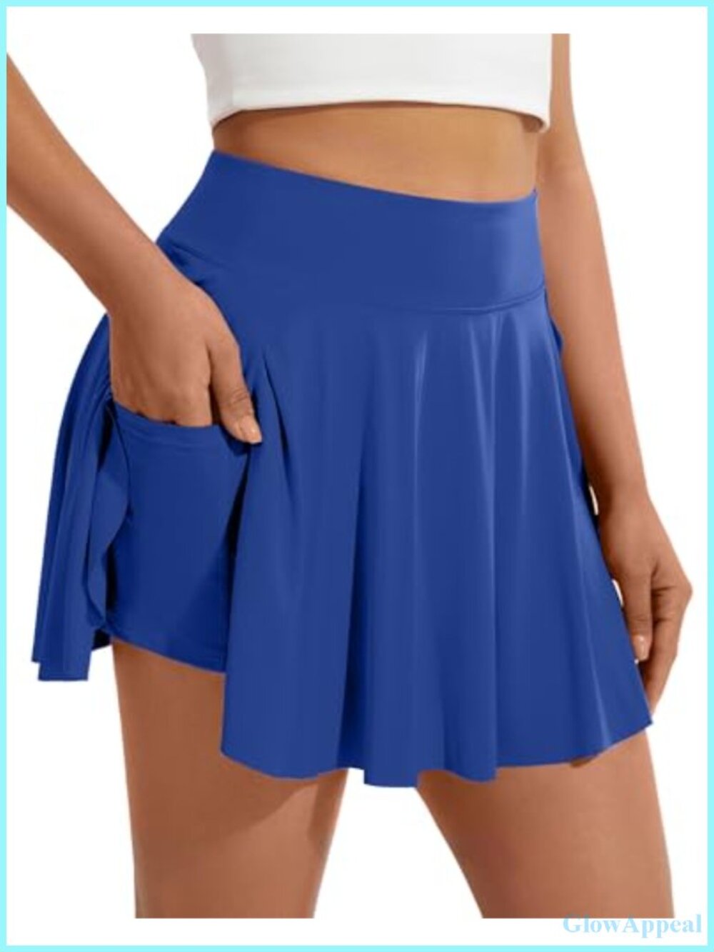 Quick Dry High Waisted Pleated Tennis Skort with Pockets